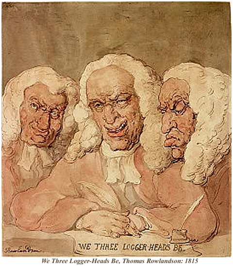 We Three Logger-Heads Be Thomas Rowlandson 1815